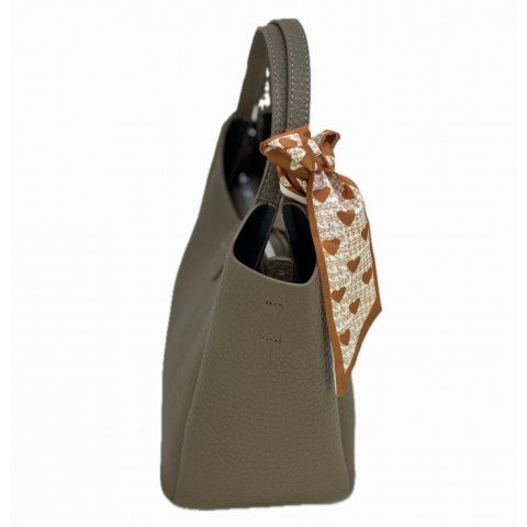 Grey/Khaki Vegan Leather Bag 