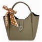 Grey/Khaki Vegan Leather Bag 