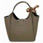 Grey/Khaki Vegan Leather Bag 